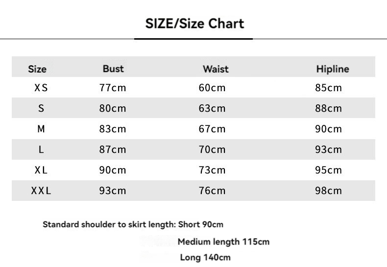 size chart of MIRACLANDS Red Wedding Dresses